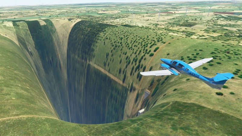 Big scary chasm opens up in Microsoft Flight Simulator reboot | CNN