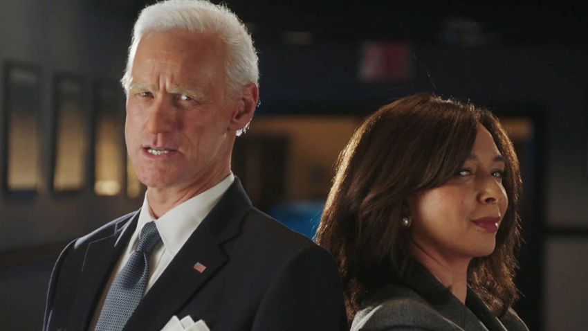 Jim Carrey and Maya Rudolph as Joe Biden and Kamala Harris