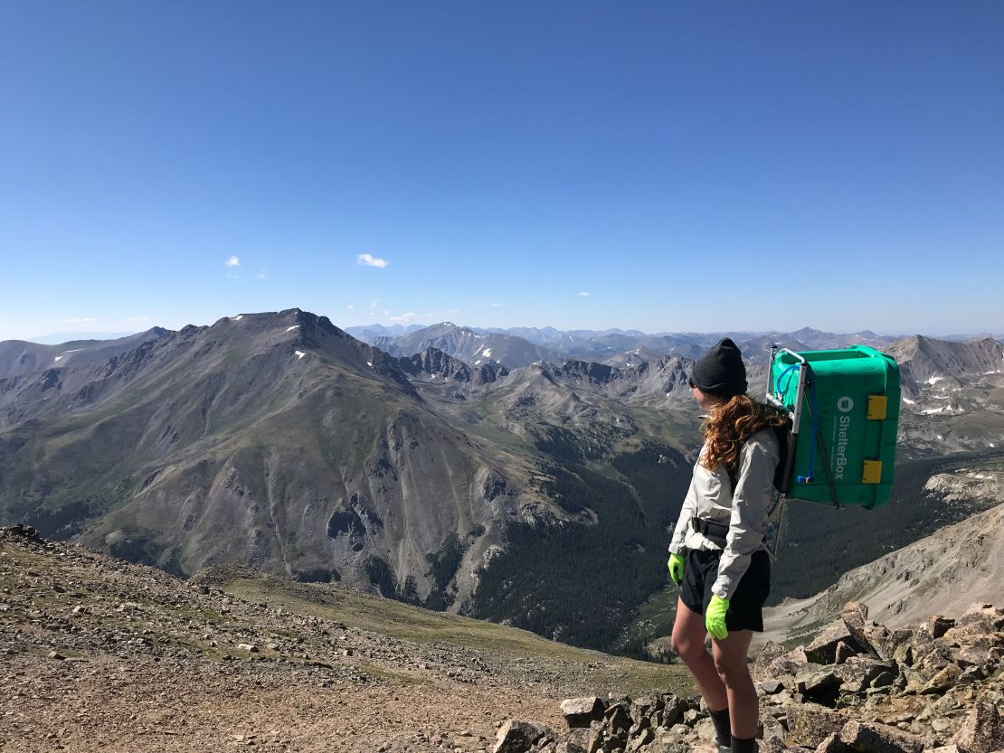 At the top of Mount Oxford, Colorado. 