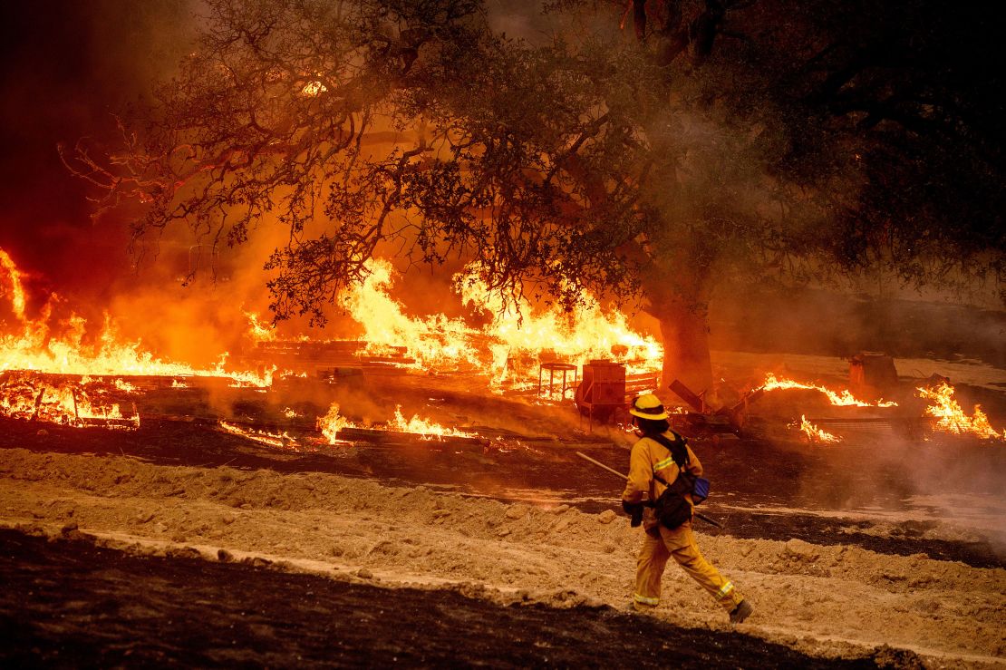 Glass Fire in Calistoga, California.