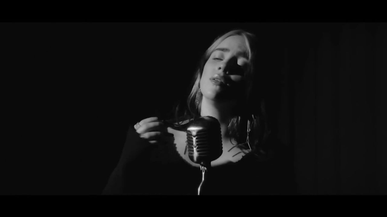 Billie Eilish in the music video for her single "No Time to Die." 