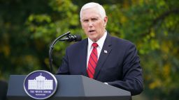 US Vice President Mike Pence speaks on Covid-19 testing in the Rose Garden of the White House in Washington, DC on September 28, 2020. (Photo by MANDEL NGAN / AFP) (Photo by MANDEL NGAN/AFP via Getty Images)