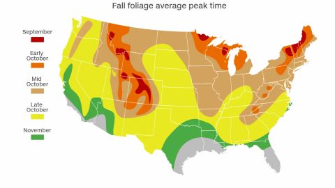 weather peak fall foliage map friday