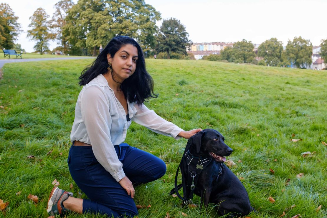 Estefania Hidalgo, 32, near her home in Bristol, UK.