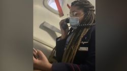 flight attendant gives emotional goodbye