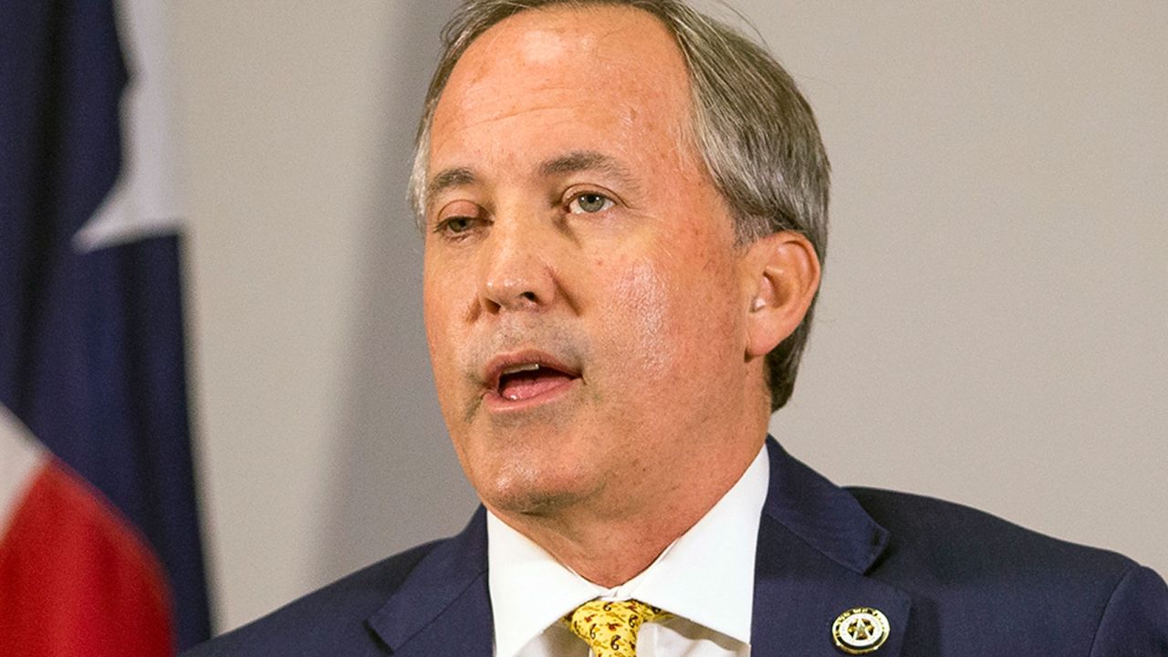 Texas Attorney General Ken Paxton speaks at a news conference in Austin, Texas, on May 1, 2018.