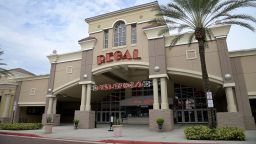 A Regal Cinemas movie theater is viewed during a new coronavirus pandemic, Friday, Oct. 2, 2020, in Winter Park, Fla. (Phelan M. Ebenhack via AP)