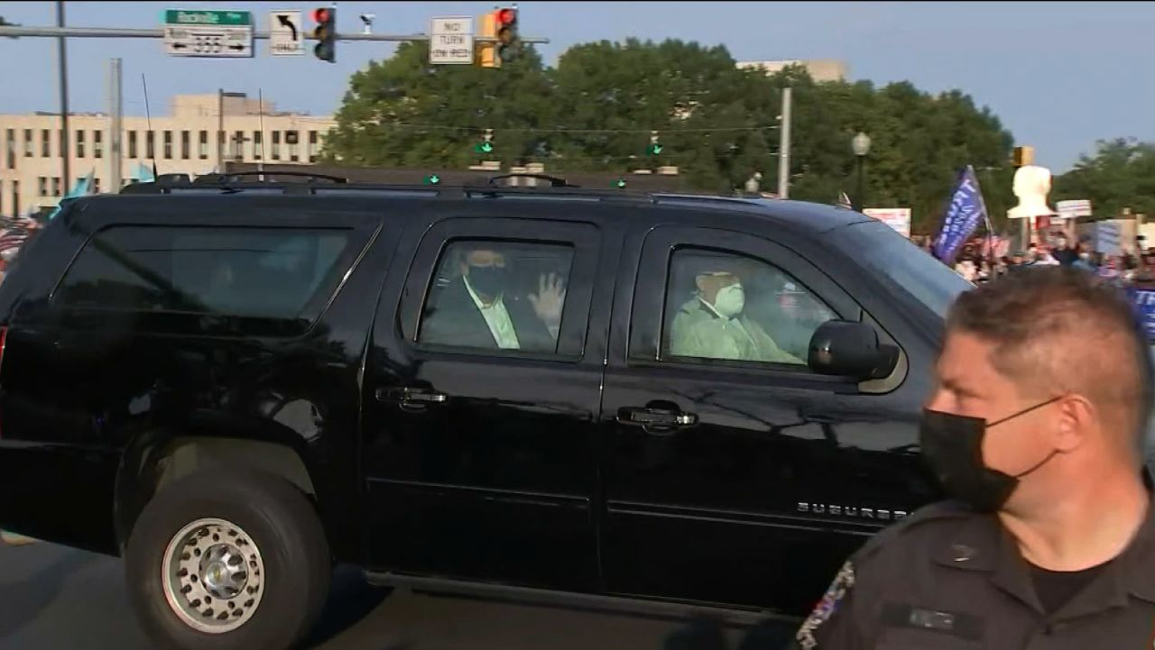 01 trump walter reed motorcade