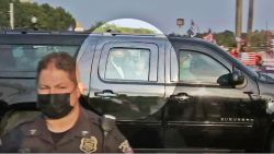 president trump drives by crowd walter reed motorcade vpx_00001506