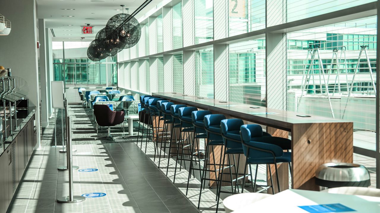 The Amex Centurion Lounge at New York's JFK is the only one that spans two full floors.