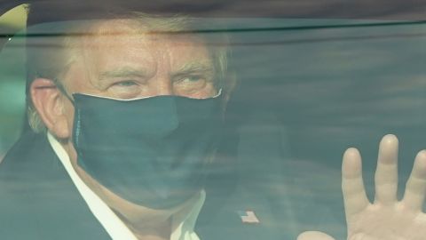 President Trump drove past supporters outside the hospital where he was being treated for Covid-19 on Sunday.