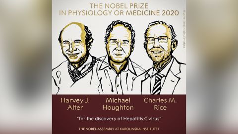 The 2020 Nobel Prize in Medicine was awarded at Sweden's Karolinska Institutet on Monday.