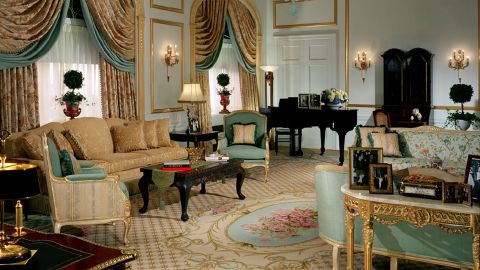 The Windsor Suite at the Waldorf Astoria Hotel in NYC.