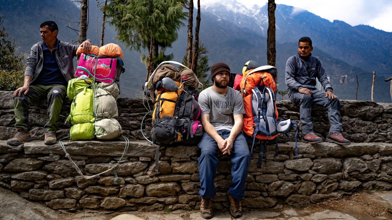 In 2019, Nate Menninger became one of the first foreign-born porters on Mount Everest.