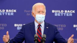 Democratic presidential candidate former Vice President Joe Biden speaks at Jose Marti Gym, Monday, Oct. 5, 2020, in Miami. 