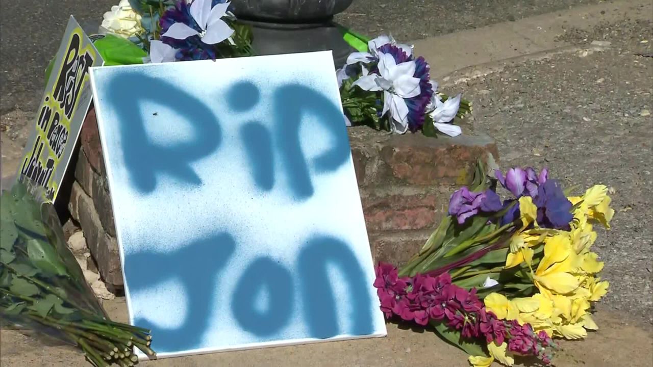 Mourners erected a memorial in Wolfe City, Texas.