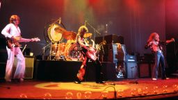 Mandatory Credit: Photo by Ian Dickson/Shutterstock (750578jb)
Led Zeppelin - John-Paul Jones, Jimmy Page and Robert Plant
Various
1975