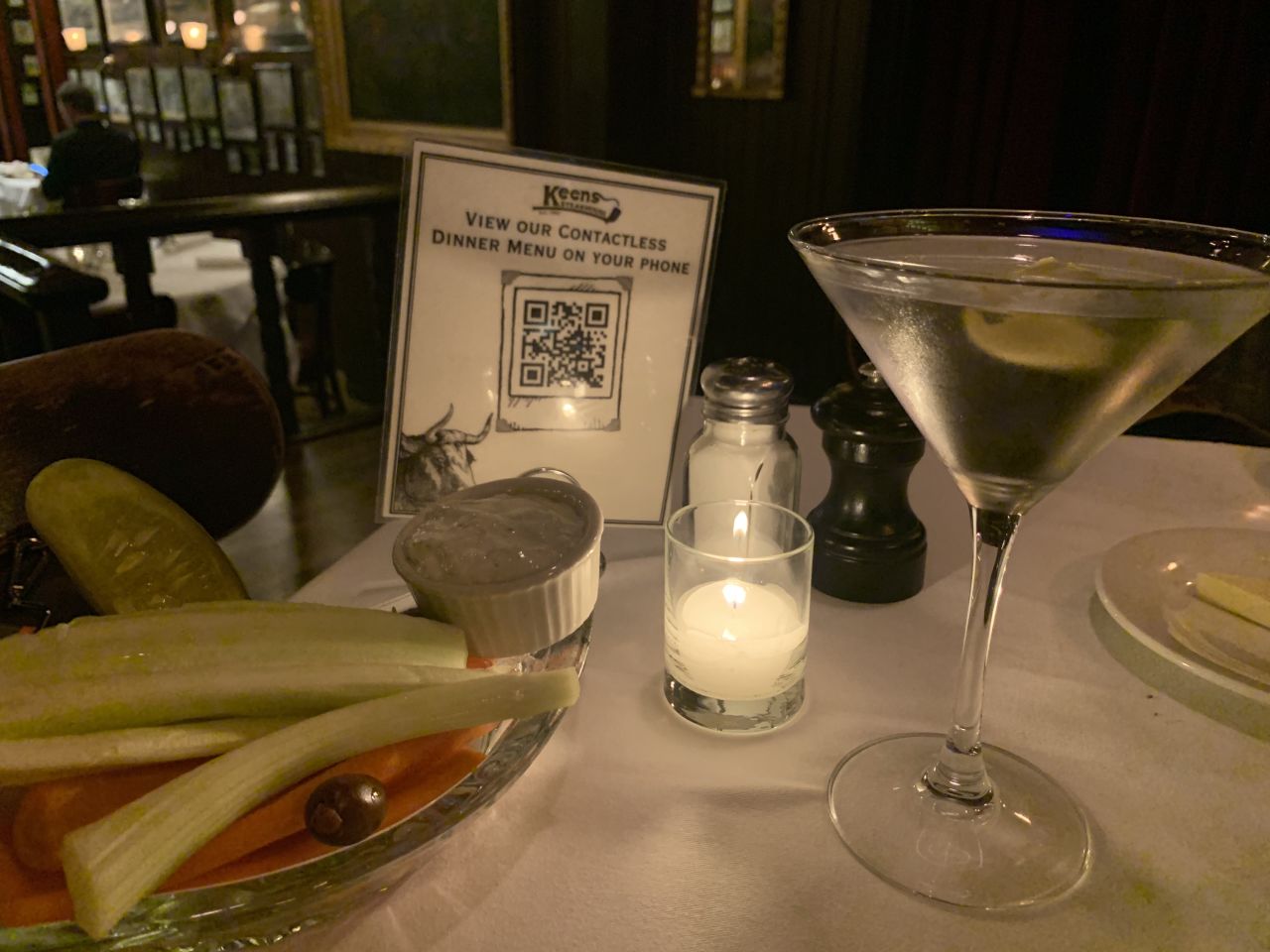 A touchless menu is de rigeur when dining out during the pandemic.
