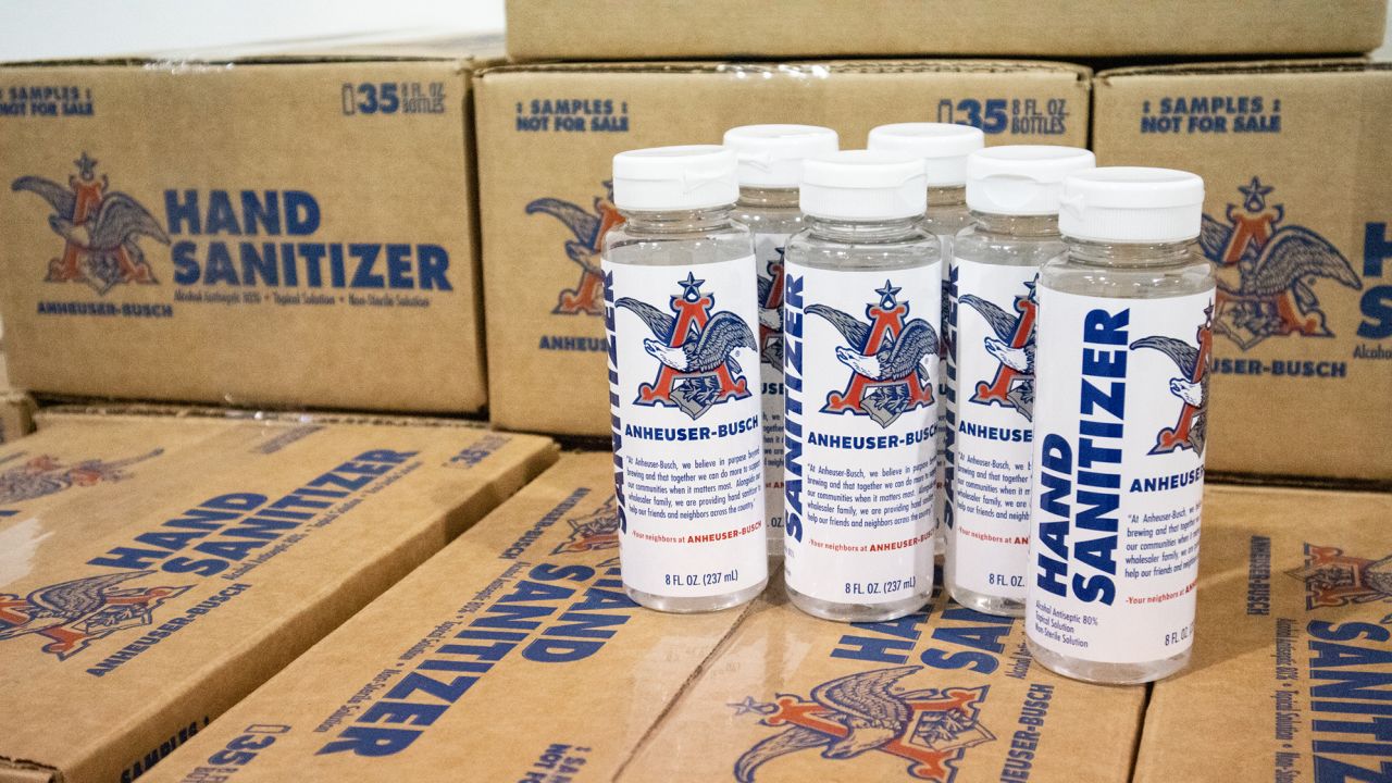 Anheuser-Busch is providing hand sanitizer to Texas ahead of the elections.