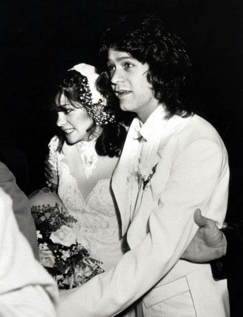Van Halen and actress Valerie Bertinelli marry at St. Paul's Catholic Church in Westwood, California, on April 11, 1981. Together they had a son, Wolfgang. The couple divorced in 2007.