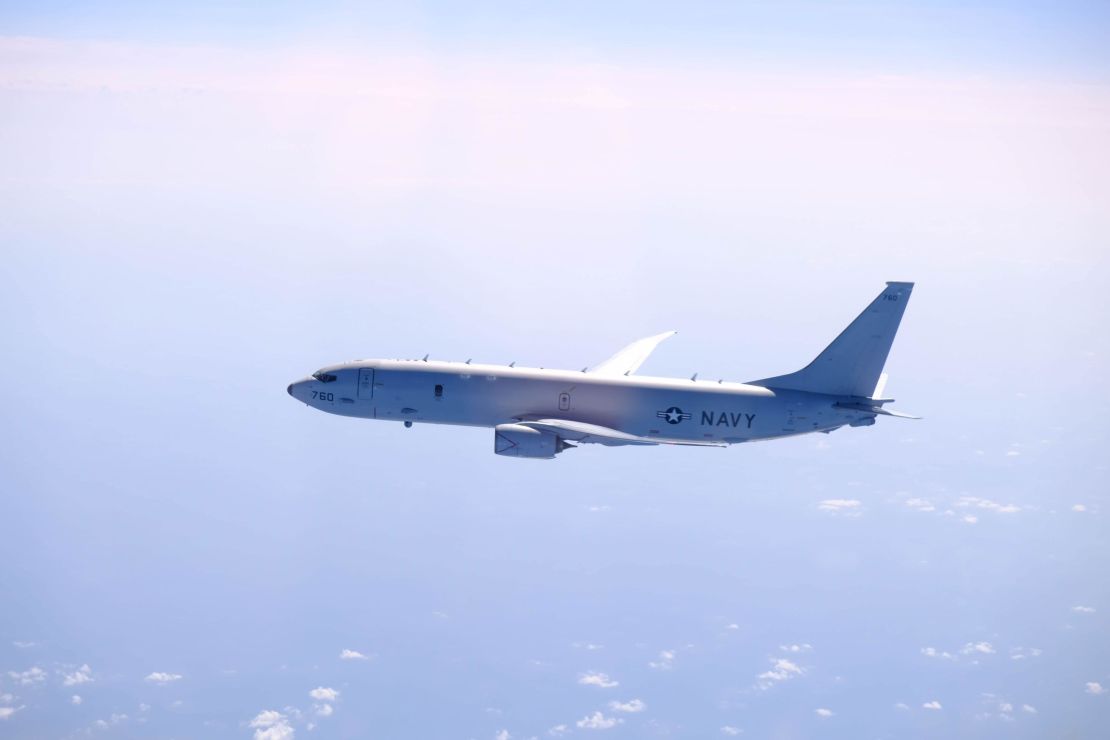 The P-8A Poseidon, a multi-mission maritime patrol aircraft that specializes in anti-submarine warfare, surveillance and reconnaissance, and search and rescue.