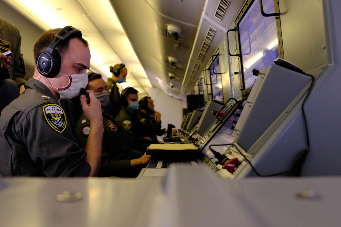 The crew of the US Navy's P-8A uses the aircraft's cameras and radar to scour the Black Sea for unidentified assets, including Russian aircraft and military ships. They detected 10 Russian warships and seven aircraft during the flight.