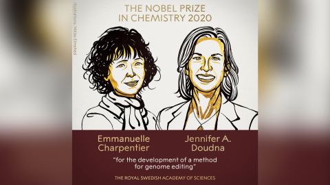 Doudna and Charpentier are the first two women to jointly win the chemistry prize.