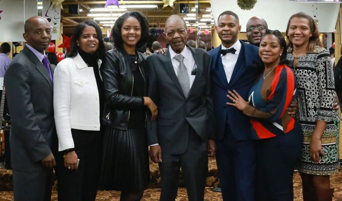 Dr. Chris Pernell's father, Timothy L. Pernell Sr (center), with family members.