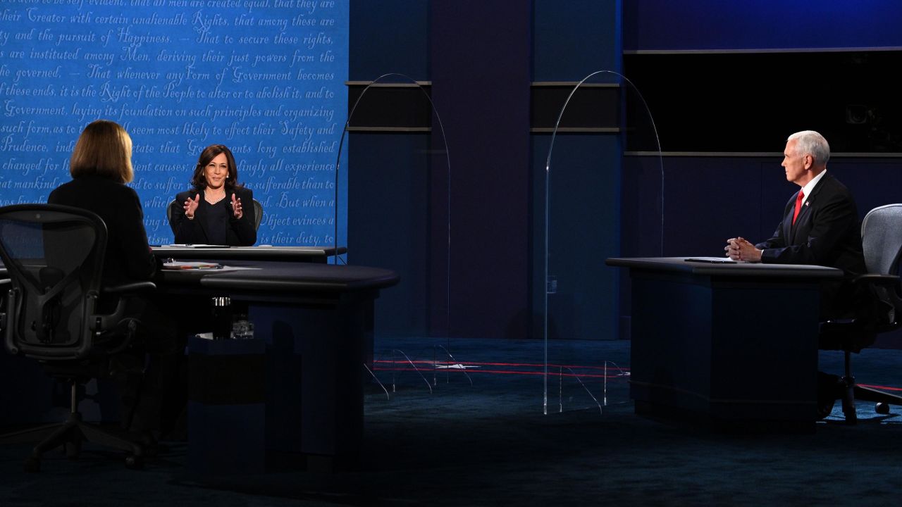 The candidates were spread out more than 12 feet from each other, and plexiglass sheets were set between them.