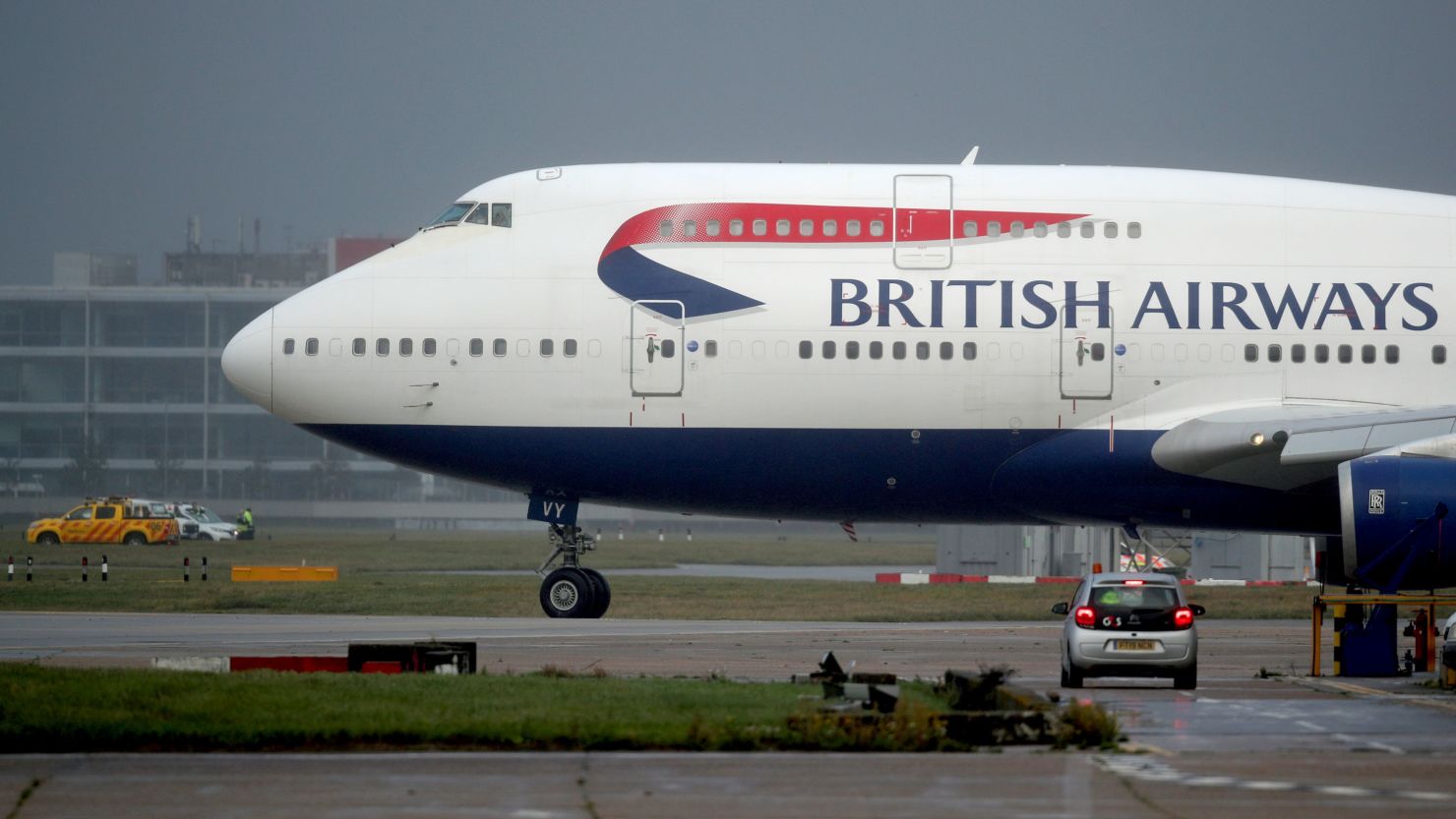 One of the last two British Airways Boeing 747-400 aircraft prepares for its final flight from Heathrow Airport.