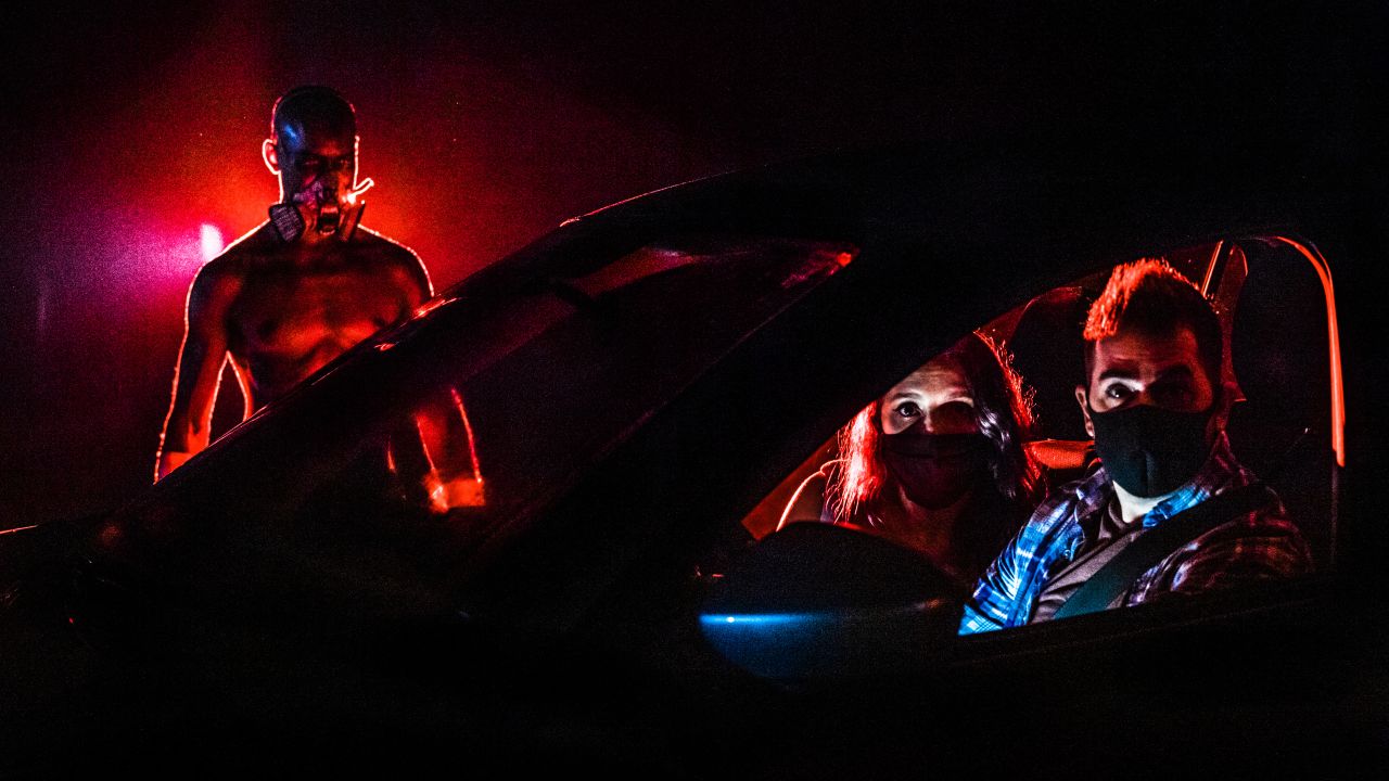 The Haunted Road in Orlando lets you enjoy the frights from the safety of your car.