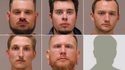 CNN has obtained the mugshots for 5 of the 6 suspects indicted by federal officials for plotting to kidnap the Governor of Michigan. They were held at the Kent County jail facilities prior to their arraignment. Top row left to right: Adam Fox, Ty Garbin, Kaleb Franks. Bottom row left to right: Daniel Harris, Brandon Caserta. Delaware resident Barry Croft is not pictured.