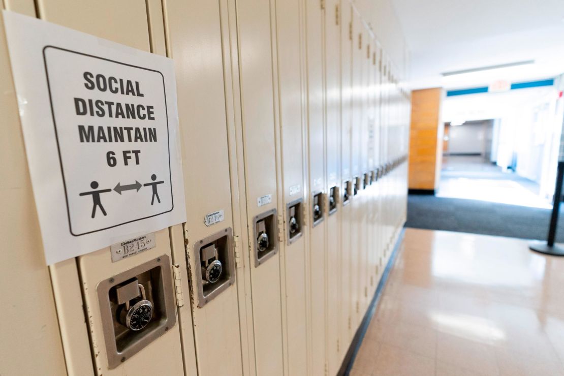 Schools have changed layouts and procedures to try to keep students and staff apart and healthy.