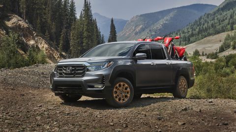 THe 2021 Honda Ridgeline was redesigned to give it a more rugged appearance.