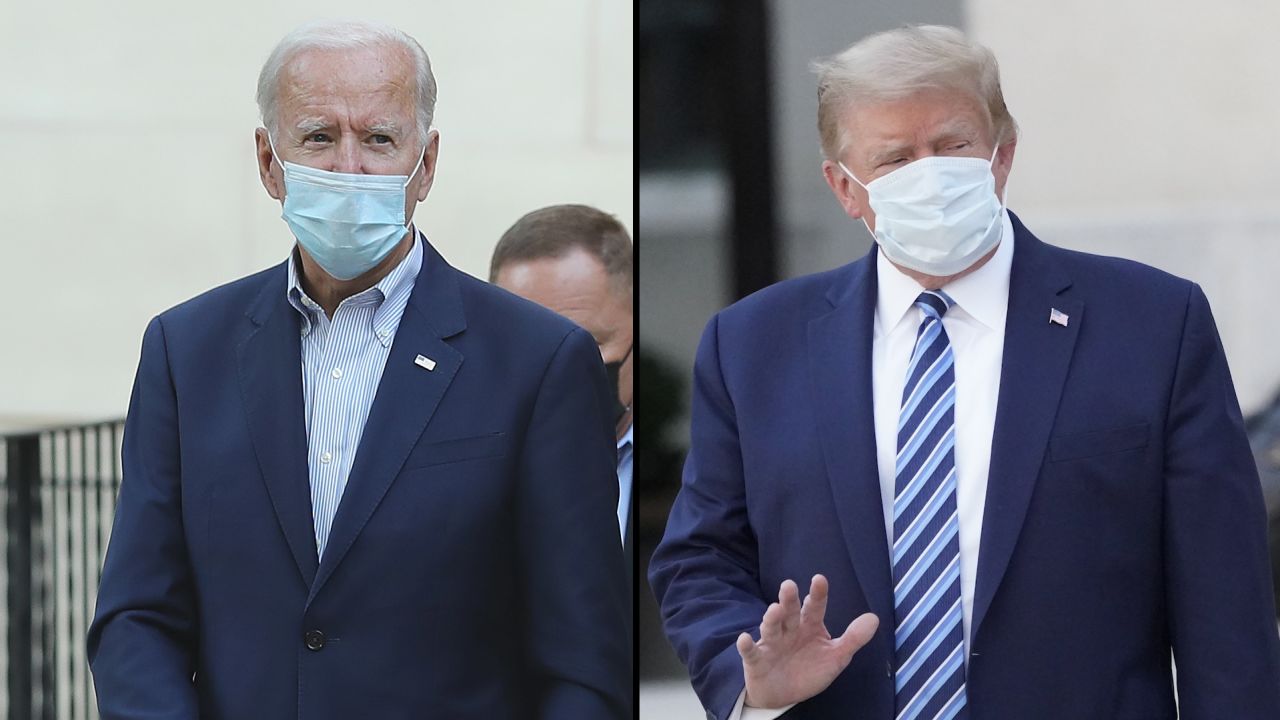 trump biden mask split