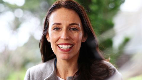Labour Party leader Jacinda Ardern is interviewed by media at Selwyn Village retirement community on August 11, 2017 in Auckland, New Zealand.  