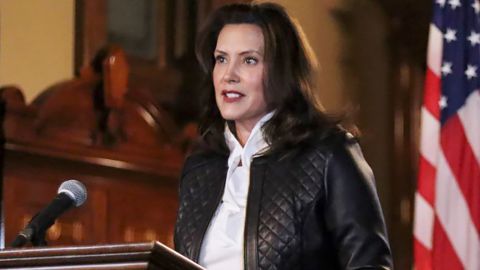 Gov. Gretchen Whitmer, here addressing her state after news of the alleged plot against her, said she could never have imagined anything like it.
