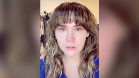 Nurse Cristina Hops posted a video to TikTok reacting to Donald Trump coronavirus tweet in which he wrote "don't be afraid of Covid. Don't let it dominate your life."