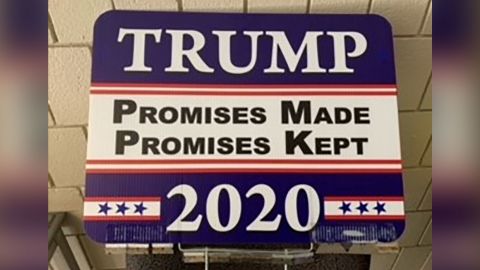 A Commerce Township, Michigan employee moving a Trump/Pence campaign sign from a private lawn Wednesday afternoon had his fingers sliced open by razor blades and required 13 stitches, according to officials.