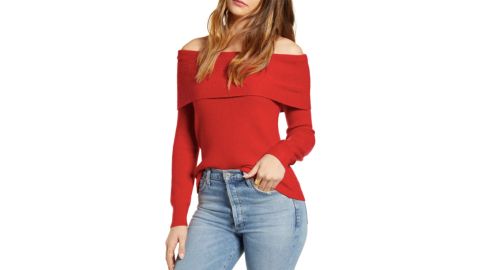 Leith Off-the-Shoulder Sweater