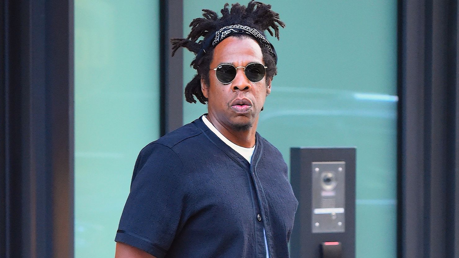 Jay-Z is seen on  September 18, 2020, in New York City.  