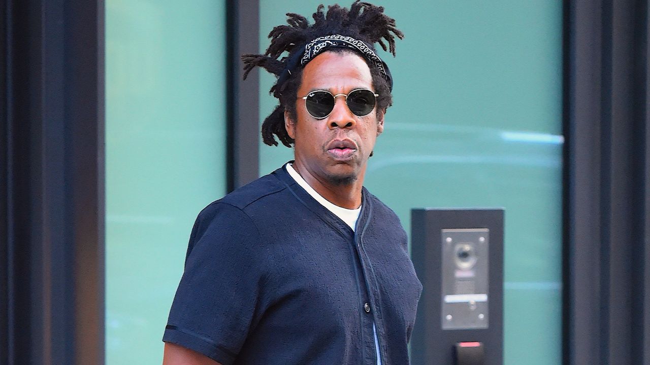 Jay-Z is seen on  September 18, 2020, in New York City.  