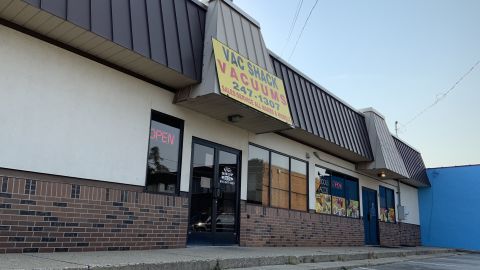 Adam Fox is accused of plotting terrorism from the basement of this shop, where a friend was letting him stay.