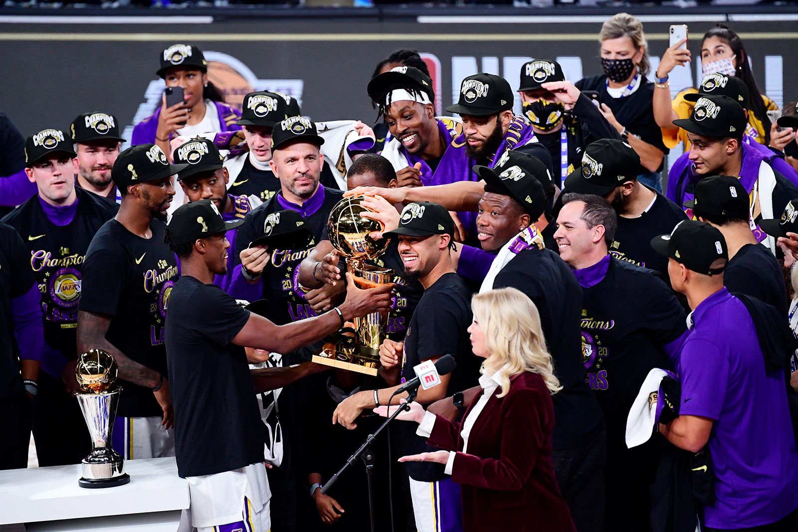 The Los Angeles Lakers' 17th NBA Championship Trophy Came in a