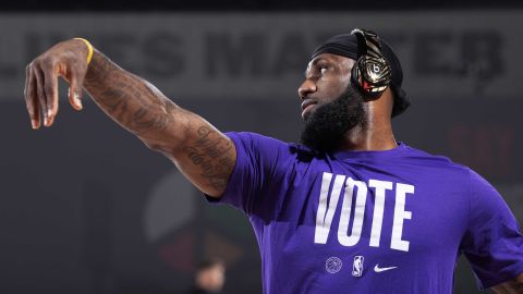 As of October 1, James' More Than A Vote campaign had signed up 10,000 volunteer poll workers.