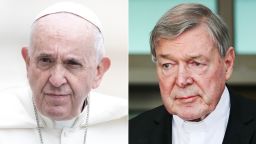 Pope Francis Cardinal Pell SPLIT RESTRICTED