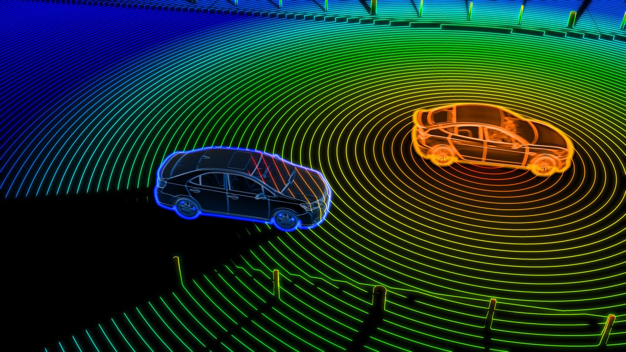 While fully autonomous road vehicles are not commercially available yet, tests are underway for cars which use radar, lidar and GPS technology to sense obstacles. 