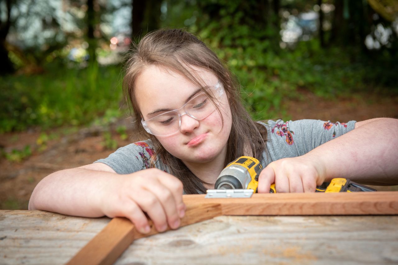 <strong>Harley, 13, </strong>likes to build things because it's fun and it makes her feel happy. 