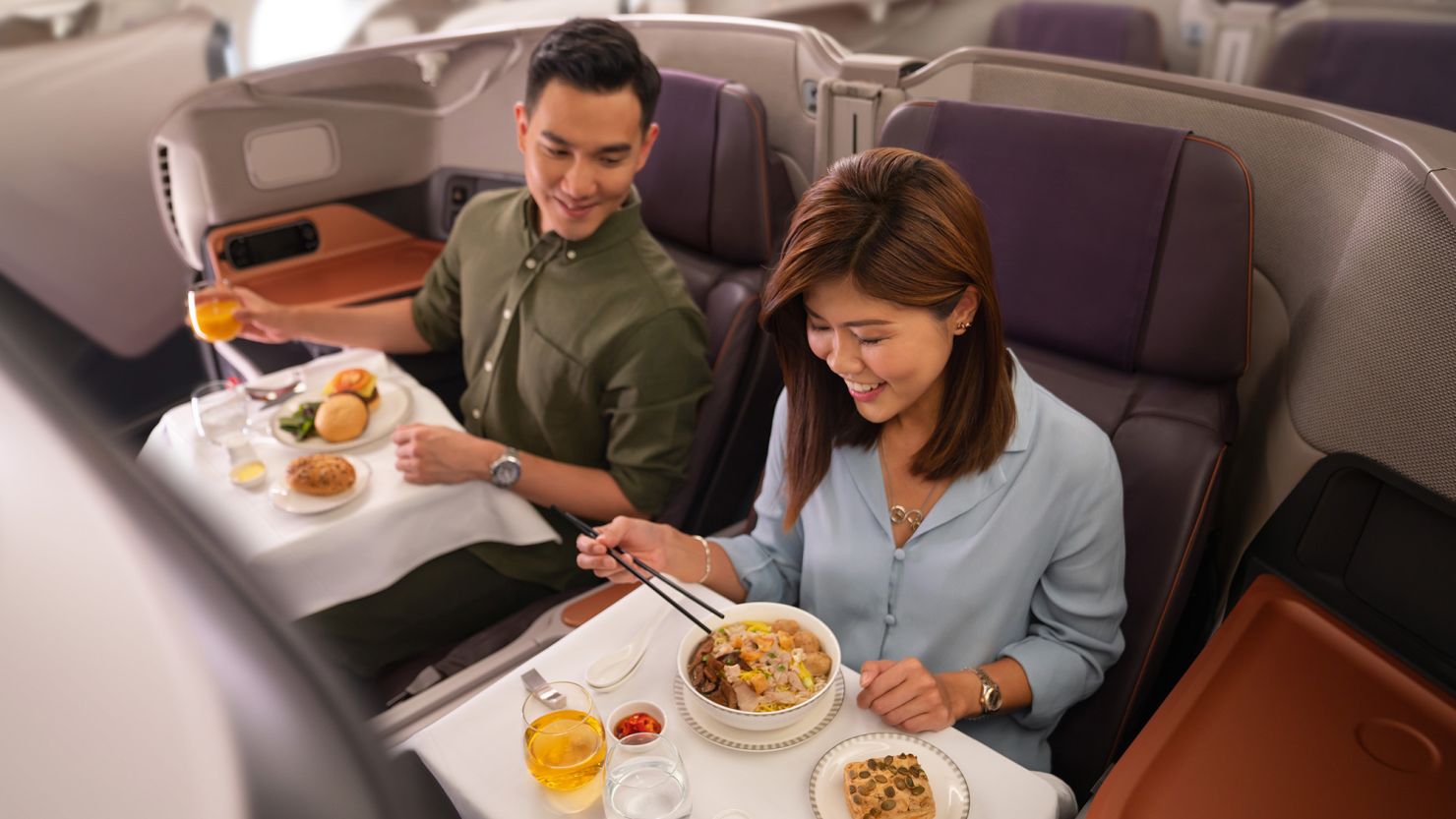 The unique restaurant is a dining experience on board an A380, the biggest passenger plane in the world.