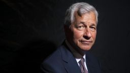 Jamie Dimon, chief executive officer of JPMorgan Chase & Co., poses for a photograph on the sidelines of the JP Morgan Global China Summit in Beijing, China, on Wednesday, May 8, 2019. Dimon?put the odds of the U.S. and China reaching a trade deal at 80 percent, sounding a note of optimism even after the rising specter of tariffs roiled global markets. Photographer: Giulia Marchi/Bloomberg via Getty Images